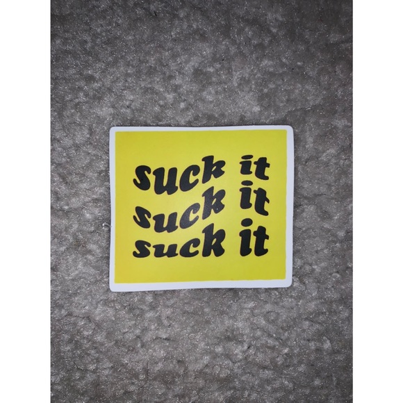 ROMWE Other - Yellow & Black Letter Sticker 💛